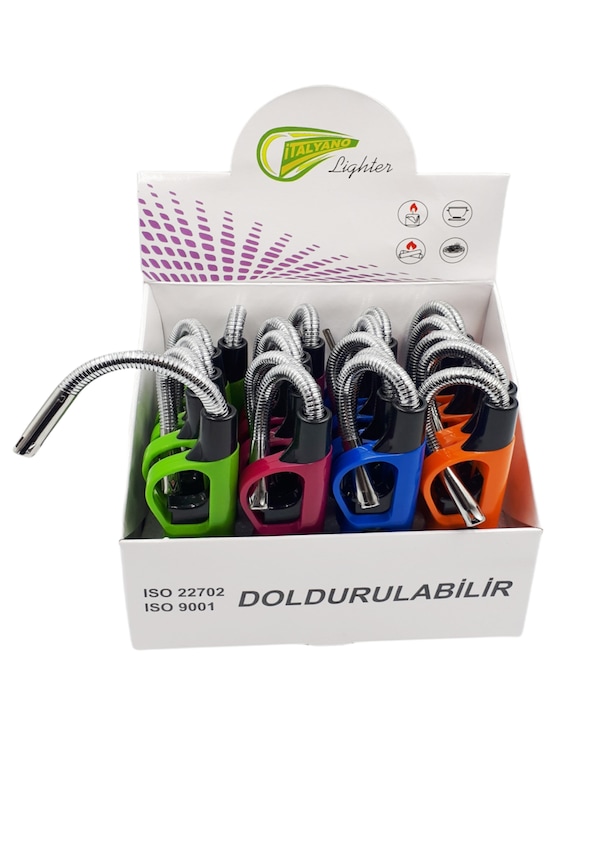 İtalyano Doldurulabilir Yaylı Kıvrılabilir Renkli Mutfak Çakmağ İtalyano Doldurulabilir Yaylı Kıvrılabilir Renkli Mutfak Çakmağ