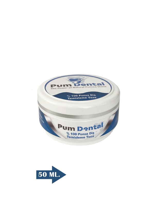 Pum Dental Saf ve Doğal Ponza Diş Parlatma Tozu Diş Beyazlatıcı 50 ML ...