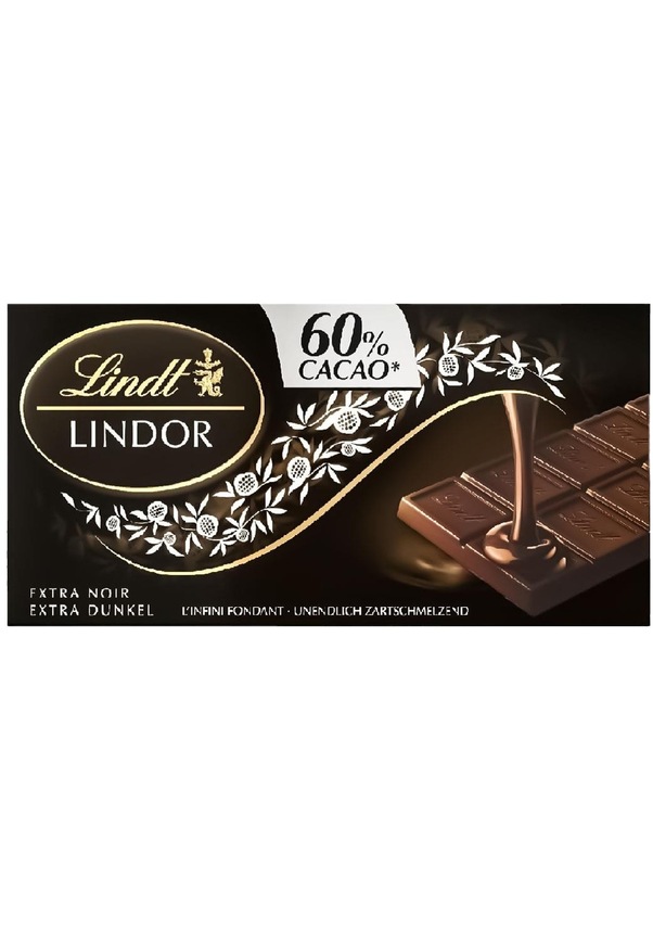 Lindt Lindor Extra Noir 60 Cocoa Bitter Çikolata 100 G Fiyatları ve