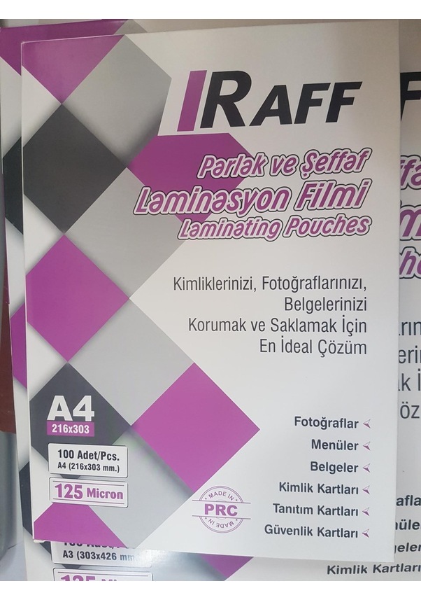 Raff Laminasyon Filmi A4 100 Adet 125 Mikron Fiyatlar Ve zellikleri raff-laminasyon-filmi-a4-100-adet-125-mikron-fiyatlar-ve-zellikleri
