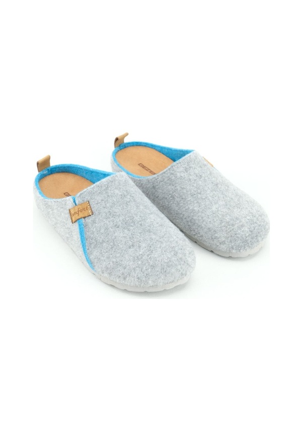 Resim Gezer Kışlık Keçe Comfort Taban Kadın Ev Bahçe Terlik Gt1kze.15423.04.019.k08 Gri 