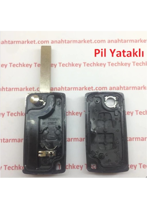 1.Kalite Peugeot 2 Buton Yeni Tip Sustalı Dönüşüm Anahtar Kabı IV8498