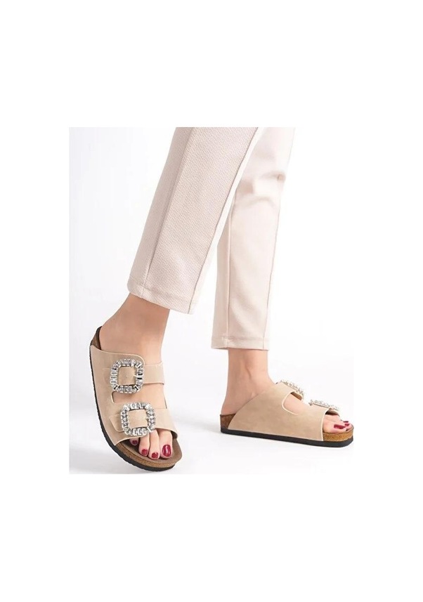 Resim Kadın Çift Taşlı Terlik 001 