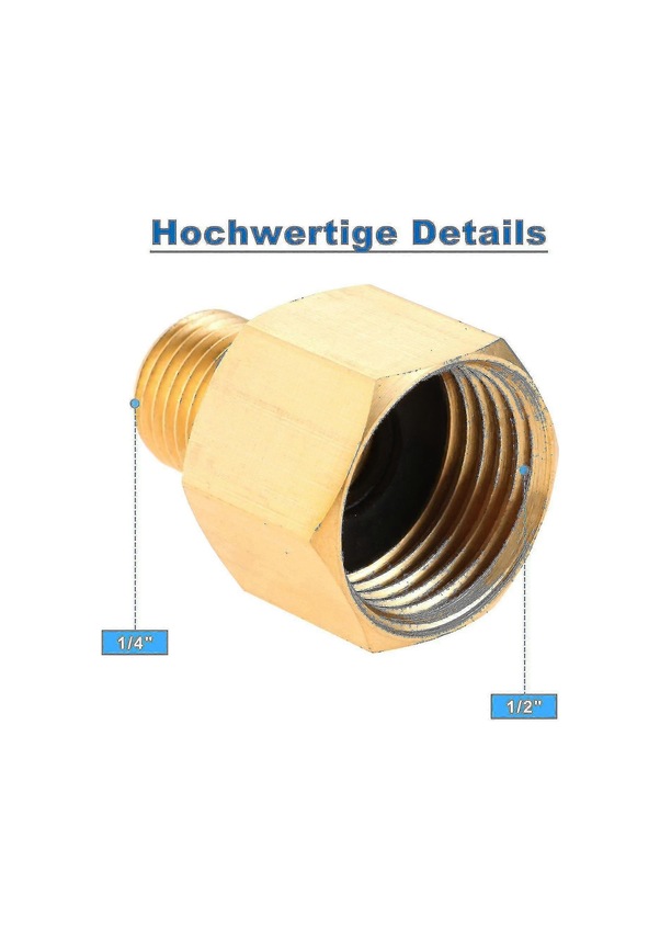 Gas Adapter 1 2 Auf 1 4 LPG Gas Adapter 1/2"R X 1/4"lks Übergang Kupfer Gasgrill Gasherd Armaturen Neu Gasgriff 1 Zoll