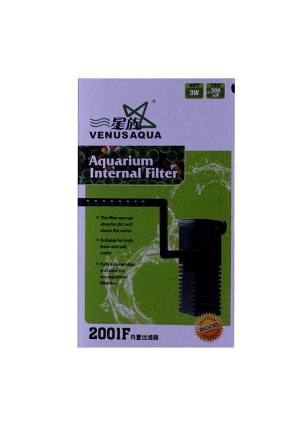 Venusaqua 2001F Akvaryum Mini İç Filtre 300 L/H 3W