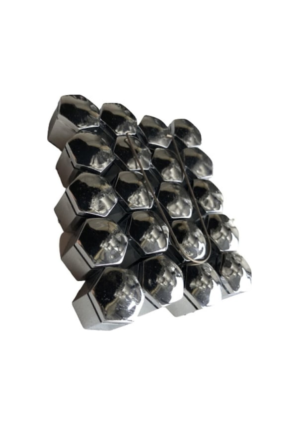 Resim Bijon Kapağı Krom Efekt 17''mm Uyumlu 20li Set 