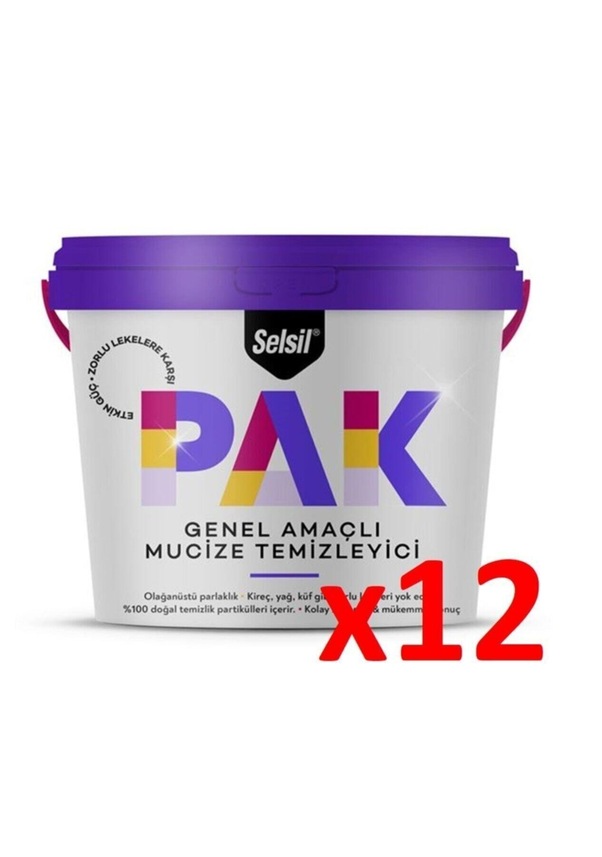 Selsil Pak Genel Amaçlı Mucize Temizleyici 500 Gr. X12 Adet Selsil Pak ...