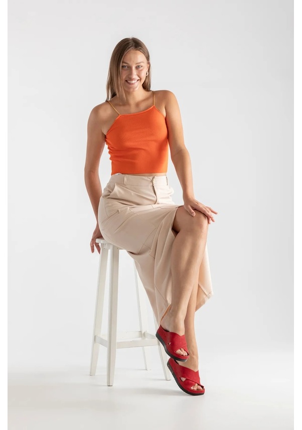 Resim Roy Jones 3029 Ortopedik Comfort Günlük Topuklu Kadın Terlik 167800000334 08 Kırmızı Kırmızı 