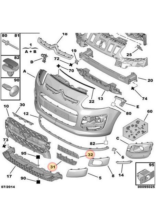 Fiat Citroen TAMPON Klips 6997T2 699783 9621385880 HSK0043 Fiyatları ve ...