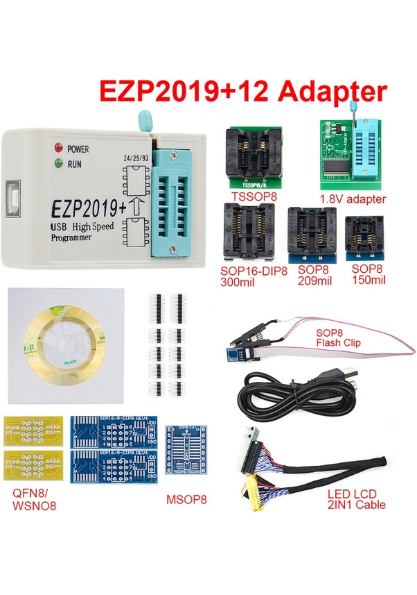 Ezp 12 Adaptör-ezp Ezp2019+ Yüksek Hızlı Usb Spı Programlayıcı Eeprom ...