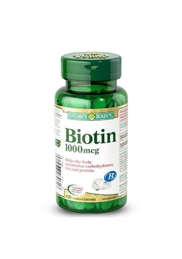 Nature S Bounty Biotin 1000 Mcg 100 Tablet Fiyatları Ve Özellikleri