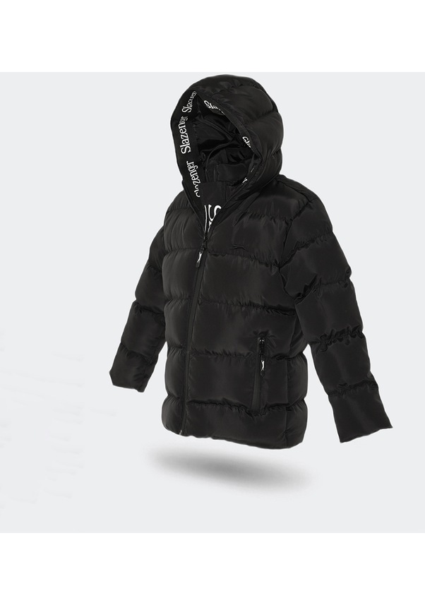 Resim Slazenger NEONS Çocuk Kapüşonlu Şişme Siyah Mont & Kaban 