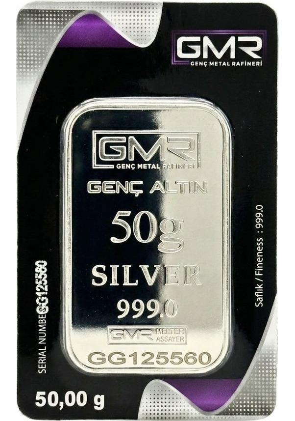 Resim Gmr 50 Gram Paketli Gümüş Külçe 
