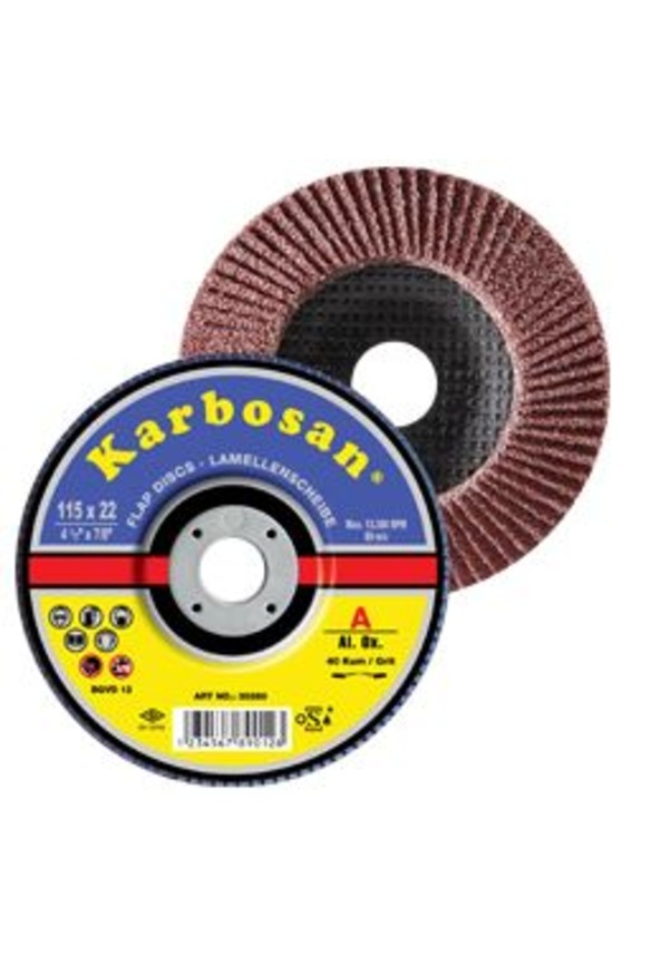 Karbosan Alüminyum Oksit Flap Disk 120 Kum 115X22 Mm Fiyatları ve