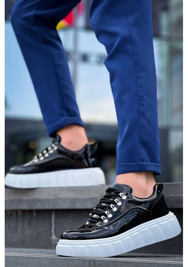 Resim Kb-x10 Kuback Siyah Rugan Beyaz Yüksek Taban Günlük Spor Ayakkabı Çok Renkli 