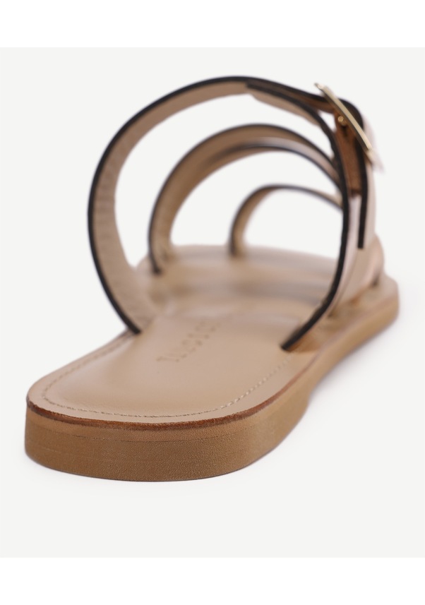 Resim Yargıcı Vejetal Deri Terlik Bej 