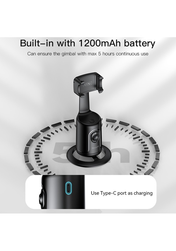 Resim Yesıdo Sf15 Akıllı 360 Derece Gimbal Kamera Telefon Klipsli Yüz Takip Gimbal Sabitleyici 