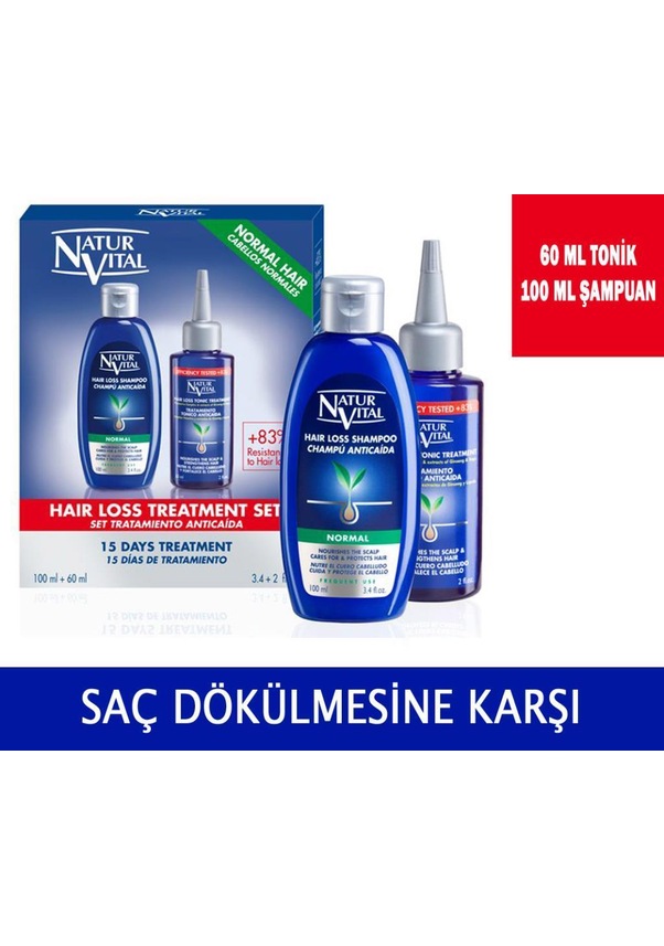 Natur Vital Hair Loss Treatment Tonik 60ml+100ml Şampuan Normal