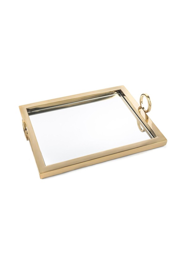 Resim Mikasa Moor Aynalı Tepsi Yuv.kulp Gold 36x28x2 Cm 341886 Gold 