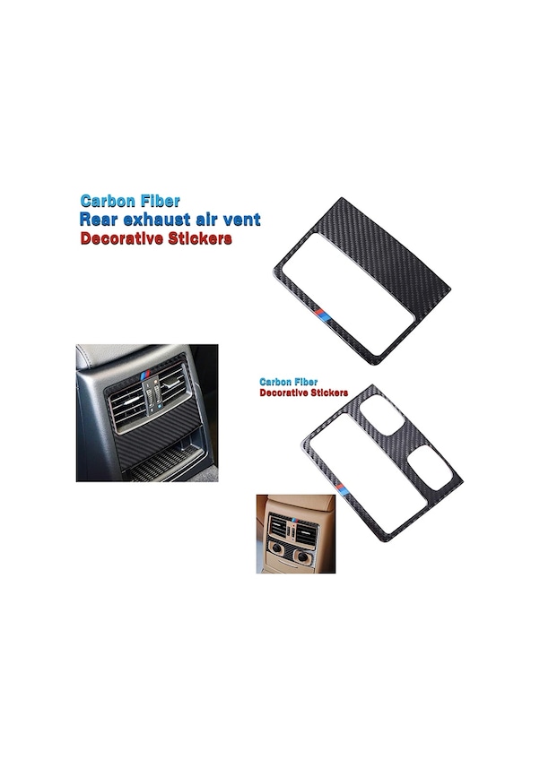 Resim Lasonstiges Araba Çıkartmaları Arka Koltuk Klima Çıkışı Karbon Fiber Trim Bmw 3 Serisi E90 E92 E93 2005-2012 Araba Trim Trim Uyar 
