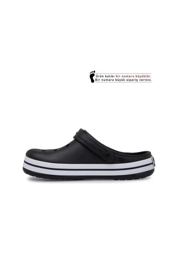 Resim Akınal Bella Unısex Siyah Crocs Tipi Sabo Terlik Siyah 45 Siyah 
