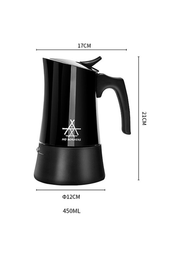 Resim Pazly Üstü Skycıty Pot Paslanmaz Ocak Moka Makinesi Kamp İtalyan Hava Espresso Çelik Beyaz Açık & Vk Beyaz, Kamp Moka Makinesi Beyaz 