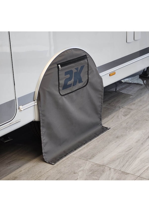 Resim 2k Cepli Ripstop Karavan Teker Kılıfı 91x84cm 