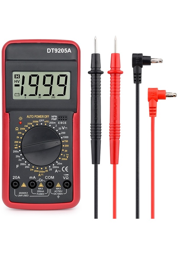 Dt-9205a-dt9205a Dmm Profesyonel Multimetre Dijital Hfe Ac Dc Gerilim ...