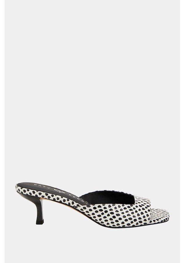 Resim Katy Perry The Ladie Low Heel Kadın Zebra Topuklu Terlik Beyaz - Siyah 