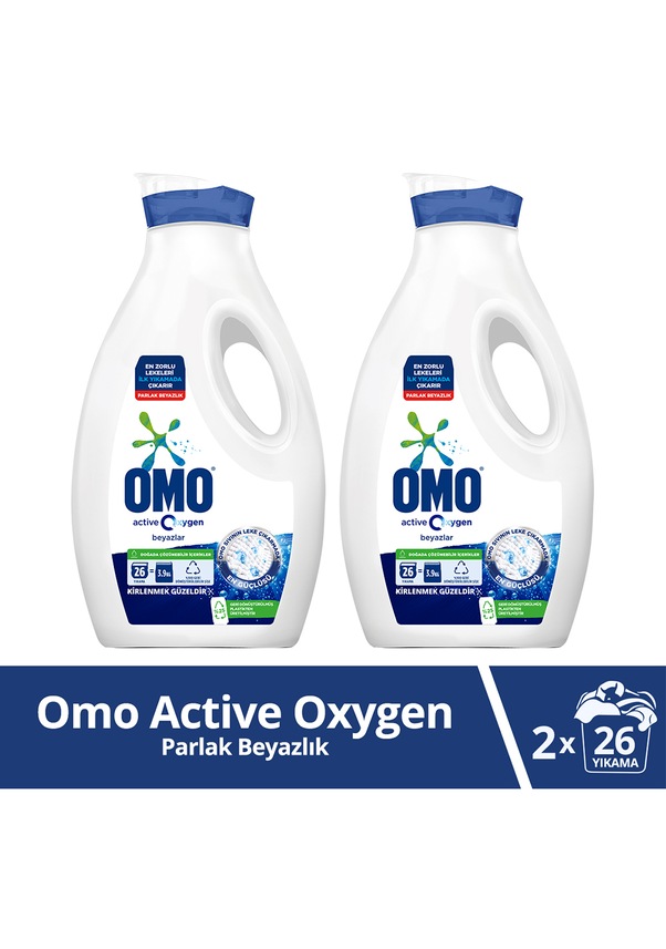 Omo Active Oxygen Sıvı Çamaşır Deterjanı Beyazlar 2 X 1690 ML Fiyatları ...