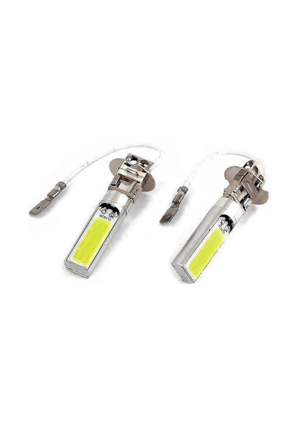 2 Ampoules LED H3 COB 15W Blanc Xénon - Pour Feux De Jour (DRL) Ou Feux Additionnels - 12V