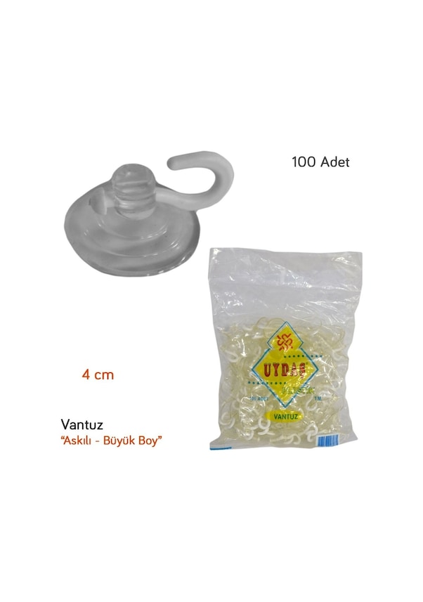 Resim Carub Askı Vantuz Büyük Boy 4 Cm 100 Lü Br4620801 (427391920) 
