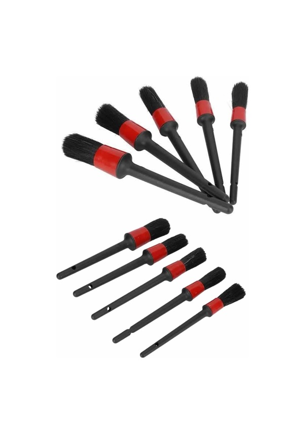 Resim 5 Parça Araç İçi Temizlik Fırçası Araç İçi-dışı Temizleme Fırça Seti Çok Renkli 