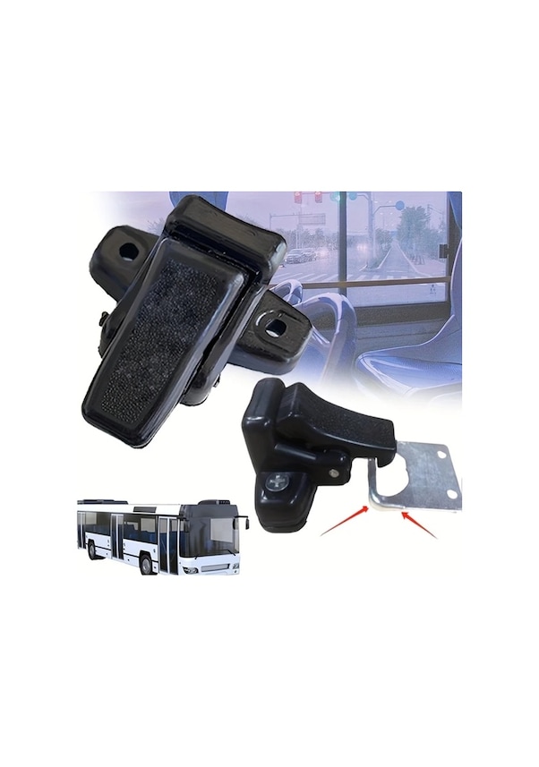 Resim Hightower 1 Adet Rv Pencere Cam Kilidi - Dayanıklı Siyah Plastik, Tüm Araçlar İçin Güvenli Tutturma, Kolay Kurulum 
