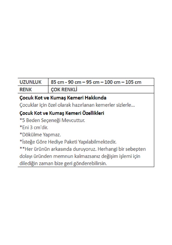 Resim Beyaz Kot Ve Kumaş Pantolon Çocuk Kemeri Beyaz 