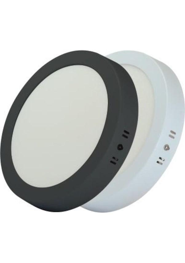 24W SIVA ÜSTÜ YUVARLAK SİYAH KASA LED PANEL BEYAZIŞIK