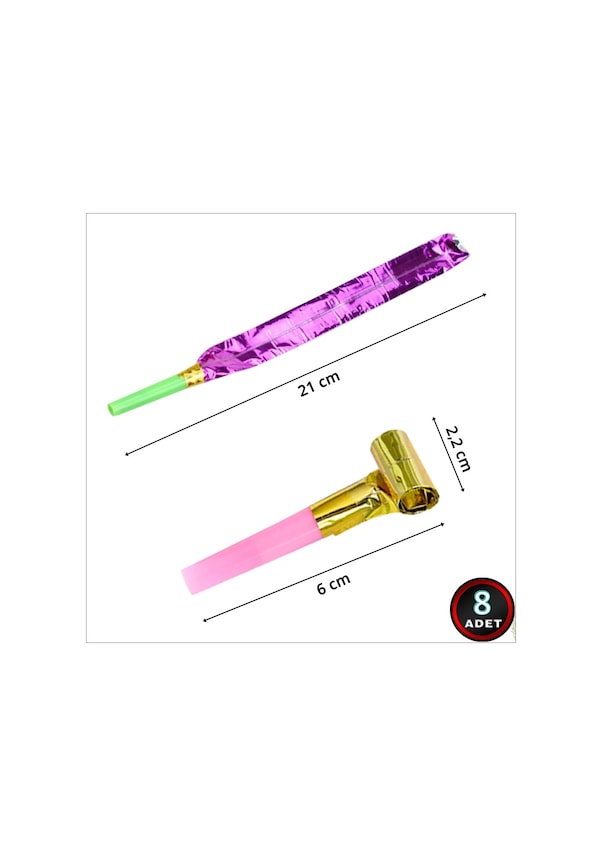 Resim Parti Düdük Kaynana Dili, Çok Renkli - 100 Adet 