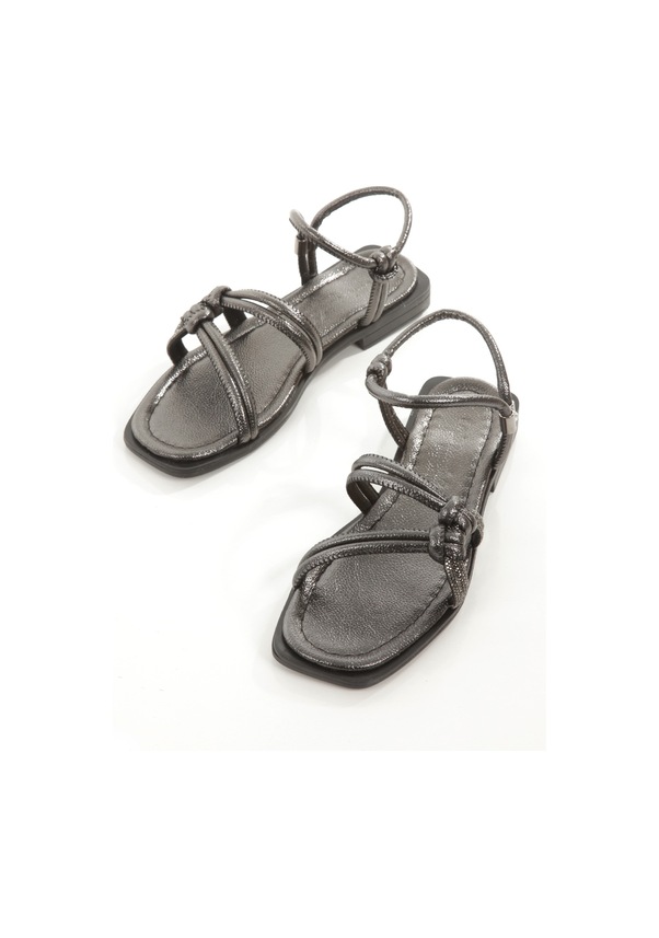 Resim Mia026-1571 Kadın Taşlı Abiye Günlük-düğün-eğlence-platin Tatil Sandaleti PLATİN 