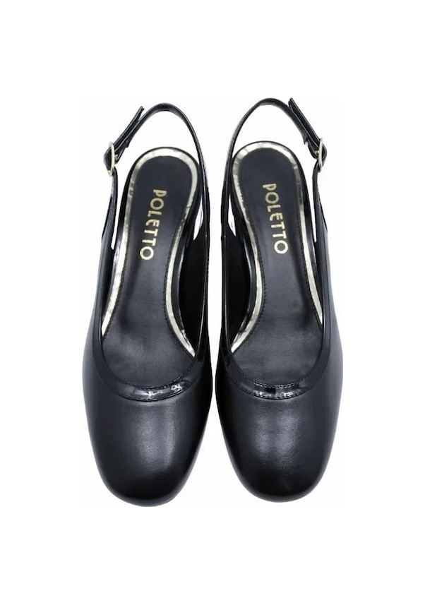 Resim Poletto Hakiki Deri Sıyah-altın Ayakkabı Günlük 916 128-1073 Siyah - Altın 