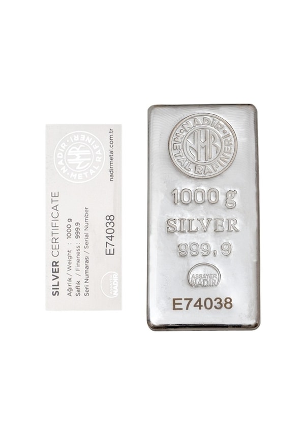 Resim Kavafzade Gümüş 1000 Gram 1 KG Külçe 999 Ayar 