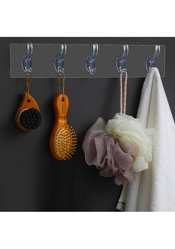 Şeffaf Askı Yapışkanlı 5’Li Askılık Banyo Mutfak Duvar Askısı Fiyatları