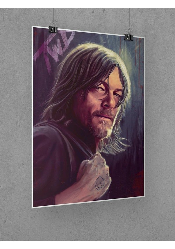 The Walking Dead Poster 45x60cm Daryl Dixon Afiş Kalın Poster Kağıdı Dijital Baskı Fiyatları 2617