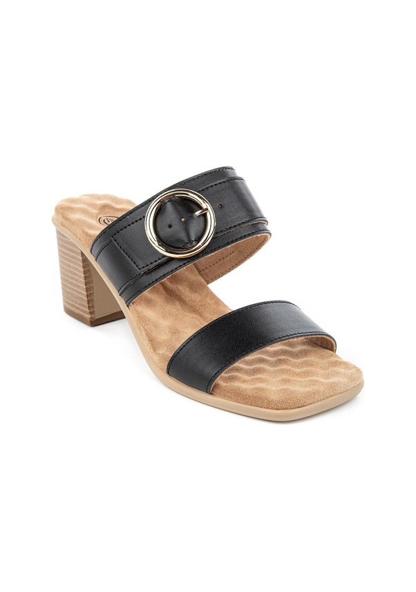 Resim Muya Koza Anatomik Taban Topuk Dikeni Kadın Terlik Siyah 