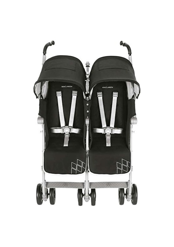 Resim Twin Techno İkiz Bebek Arabası Black Gri 