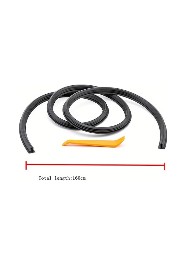 Resim Turcoshop11 Siyah 62.99 İnç Evrensel Otomobil Contası Gürültü Yalıtım Şeridi 