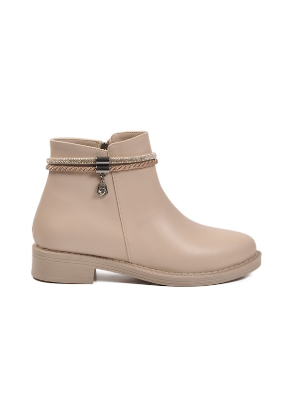 Resim Aspor Bej Fermuarlı Kadın Topuklu Bot Çok Renkli 