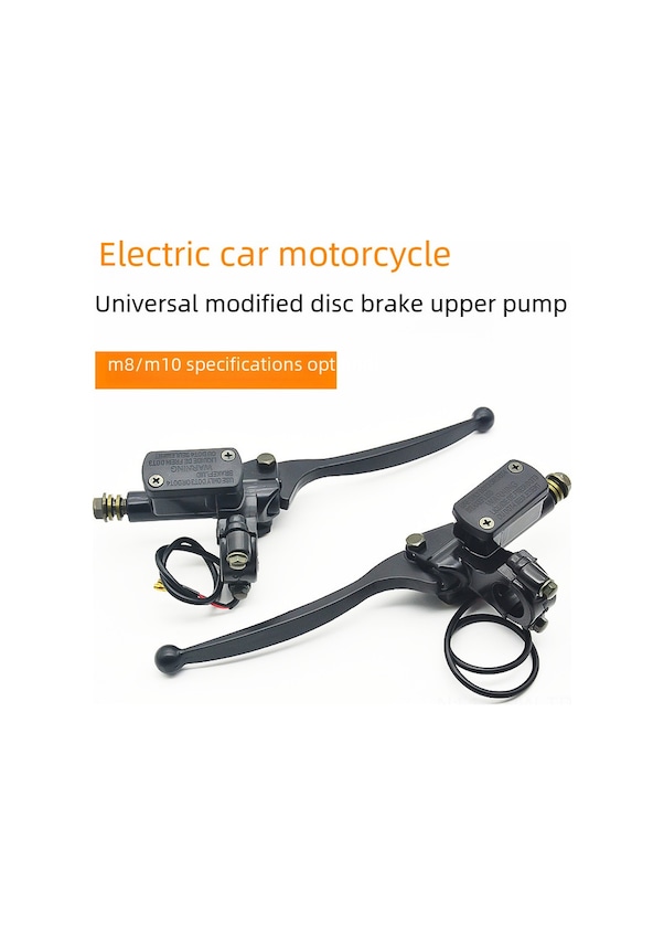 Resim Maiyame Motorcycle Elektrikli Hidrolik Fren Pompa, 110 Model Siyah Kolu 10mm Sağ Üst Pompa, Tekerlekli Araçlar İçin Fren Tamiri Ve Performans Artırımı 