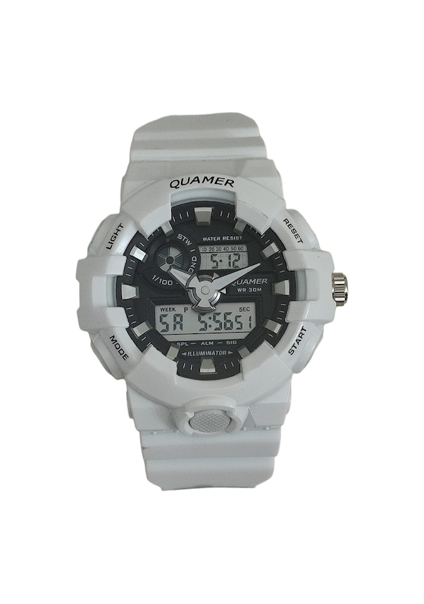 Resim Quamer Erkek Kol Saati Analog & Digital Su Geçirmez 1853 