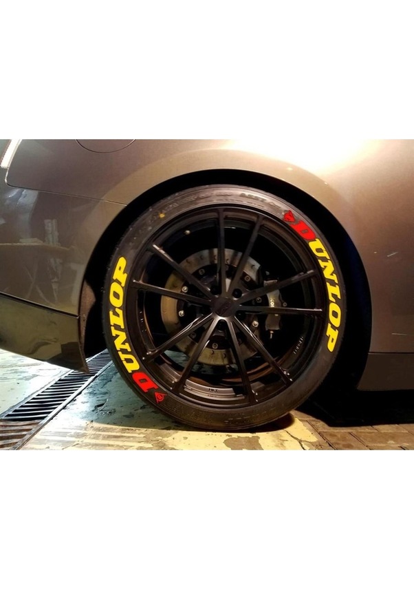 Dunlop Sarı Kalıcı Lastik Yazısı Dunlop Sticker 8 Kit Büyük Boy ...