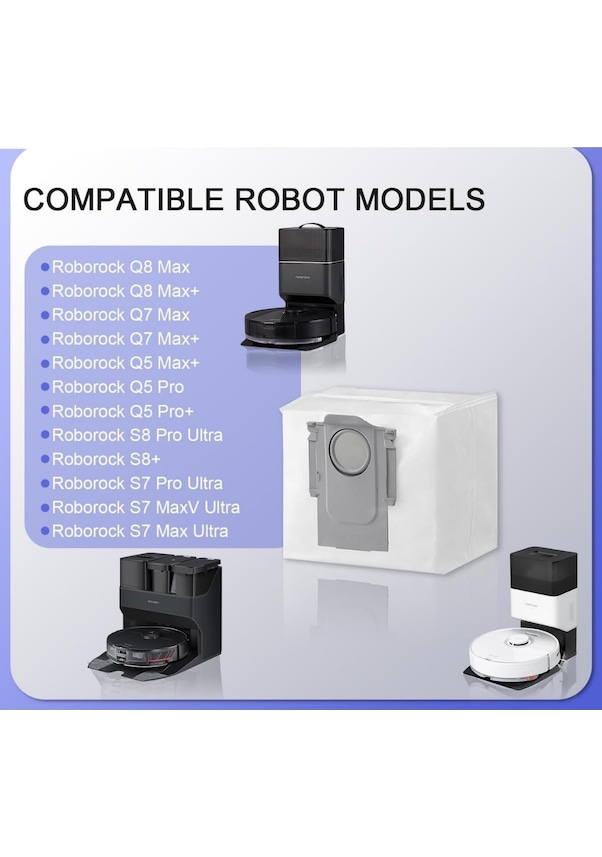 Resim Roborock S8+ S8 Pro Ultra,s7 Maxv Ultra,s7 Maxv Ultra S7 Pro Ultra,q7+ Q7 Max+q8 Max+ Robot Süp Beyaz 